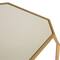 Glitzhome® Gold Metal Square Accent Table with Glass Top Set